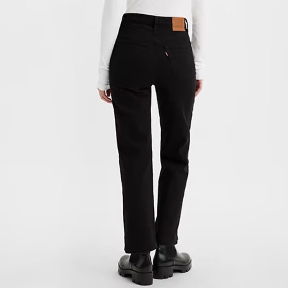 Levi's Premium Ribcage Straight Black Jeans W23L27